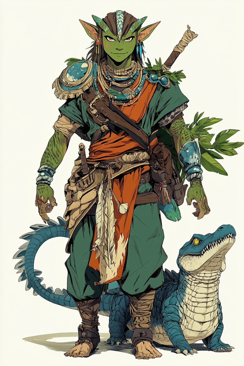 Murelf with bonded crocodile
